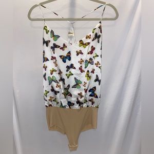 L’Agence size Medium butterfly camisole bodysuit